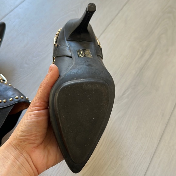 EUC JEFFREY CAMPBELL Gold Buckle ankle booties Sz 7.5 - Picture 3 of 9